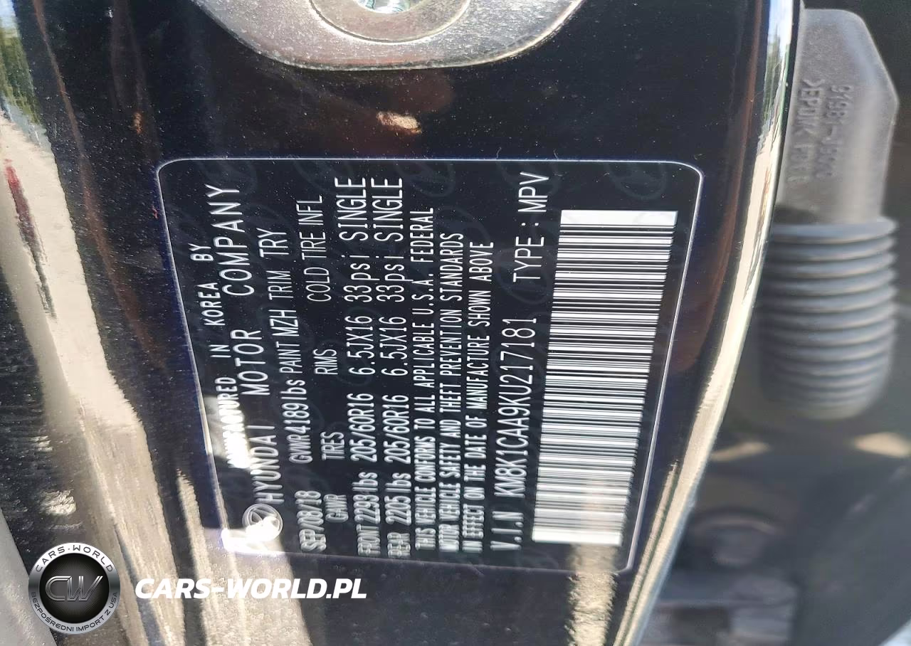 2019 Hyundai Kona Se VIN:KM8K1CAA9KU217181 - 14