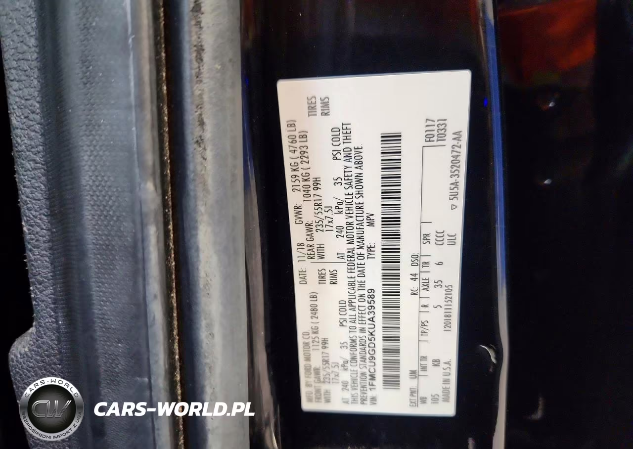 2019 Ford Escape Se VIN:1FMCU9GD5KUA39589 - 13