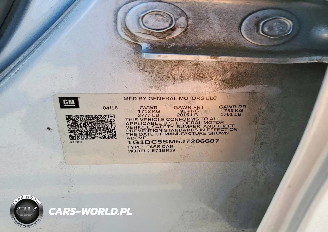 2018 Chevrolet Cruze Ls VIN:1G1BC5SM5J7206607 - 12
