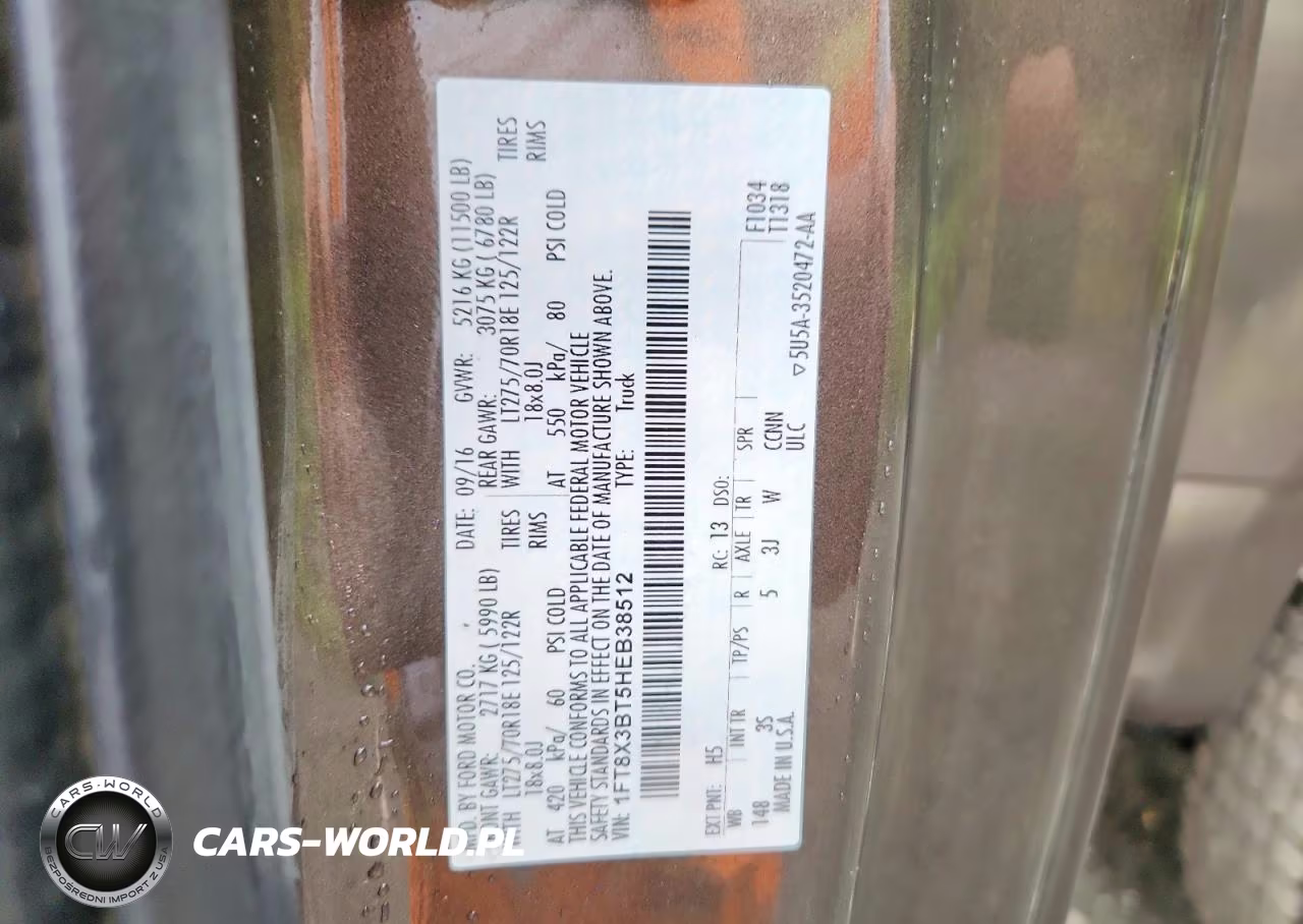 2017 Ford F350 Super Duty VIN:1FT8X3BT5HEB38512 - 12