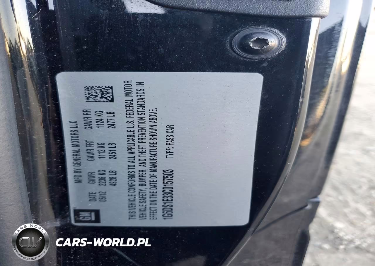 2012 Cadillac Cts Premium Collection VIN:1G6DS1E33C0157503 - 12