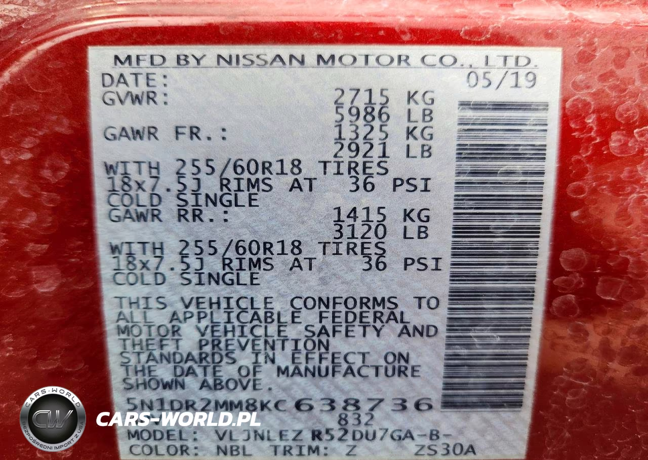 2019 Nissan Pathfinder Sv VIN:5N1DR2MM8KC638736 - 14