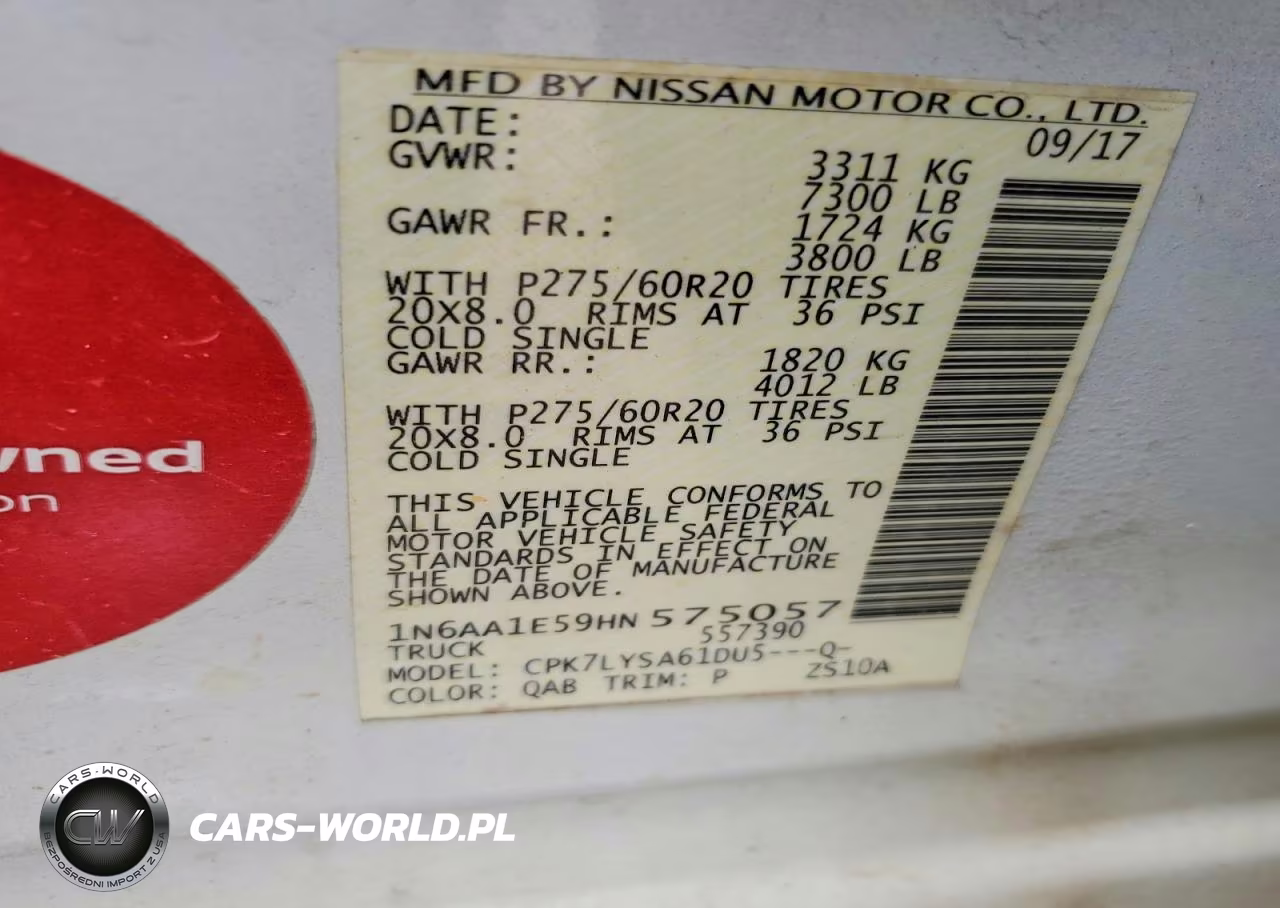 2017 Nissan Titan Platinum Reserve VIN:1N6AA1E59HN575057 - 12