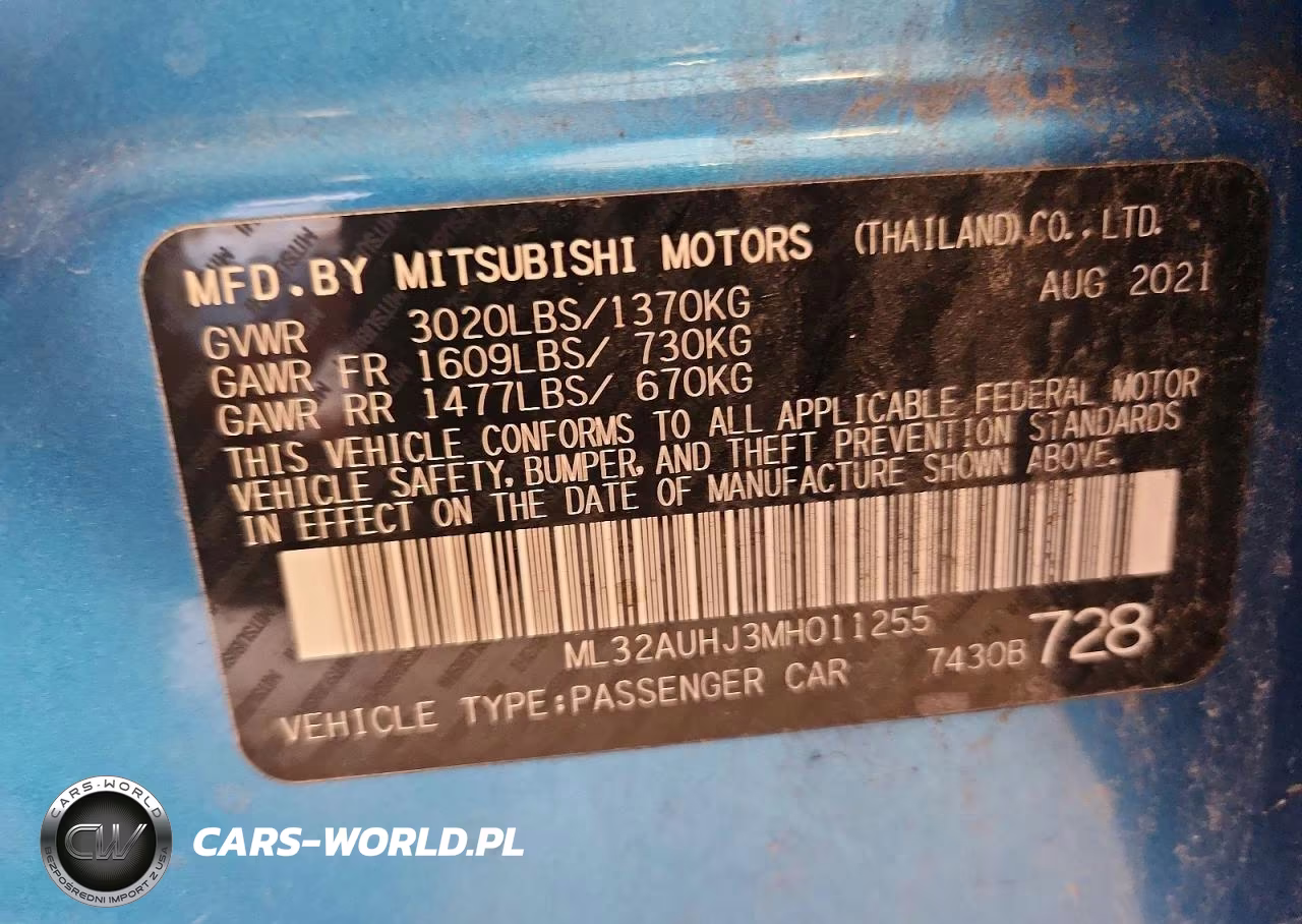2021 Mitsubishi Mirage Es VIN:ML32AUHJ3MH011255 - 14