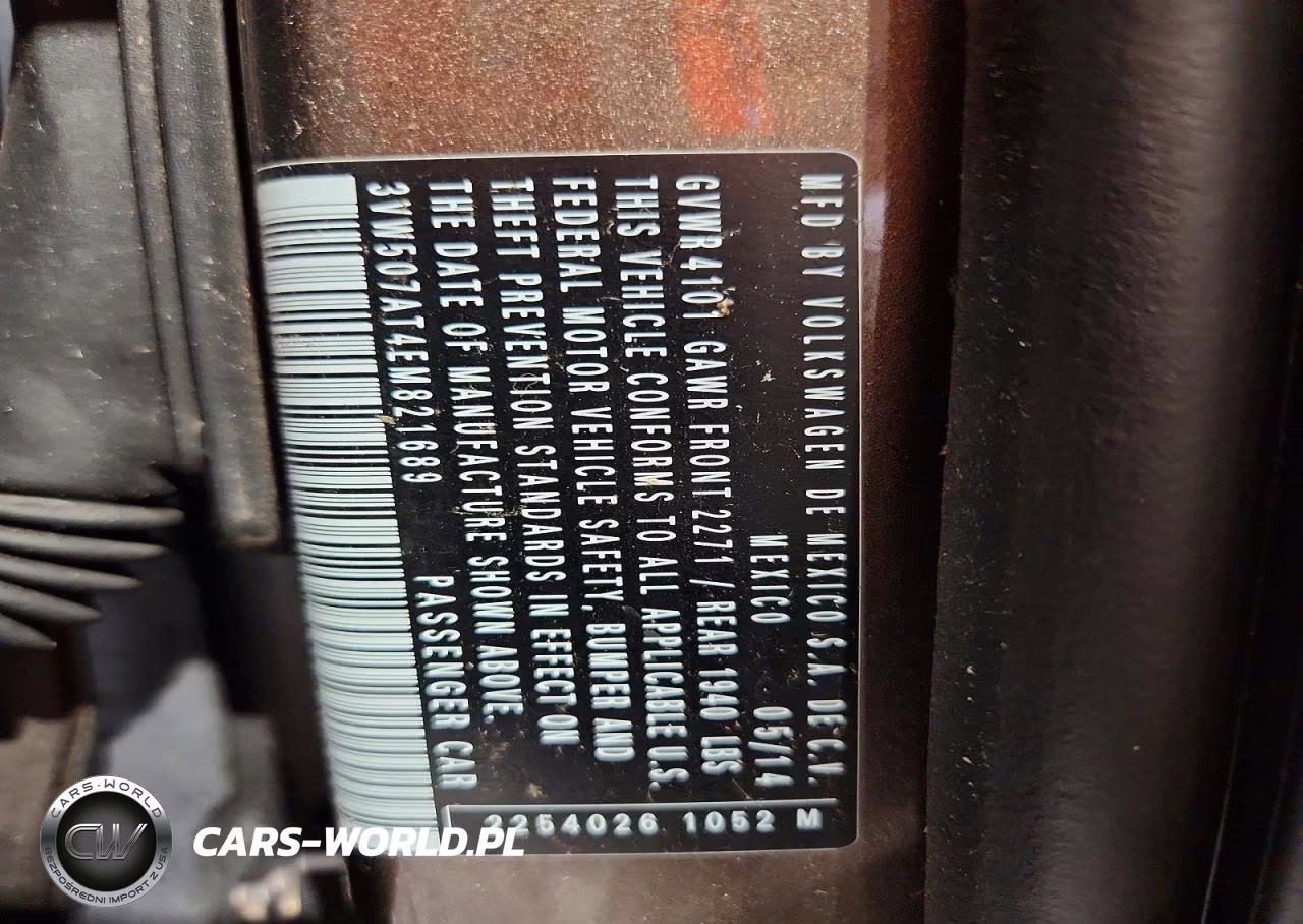 VOLKSWAGEN BEETLE VIN:3VW507AT4EM821689 - 12