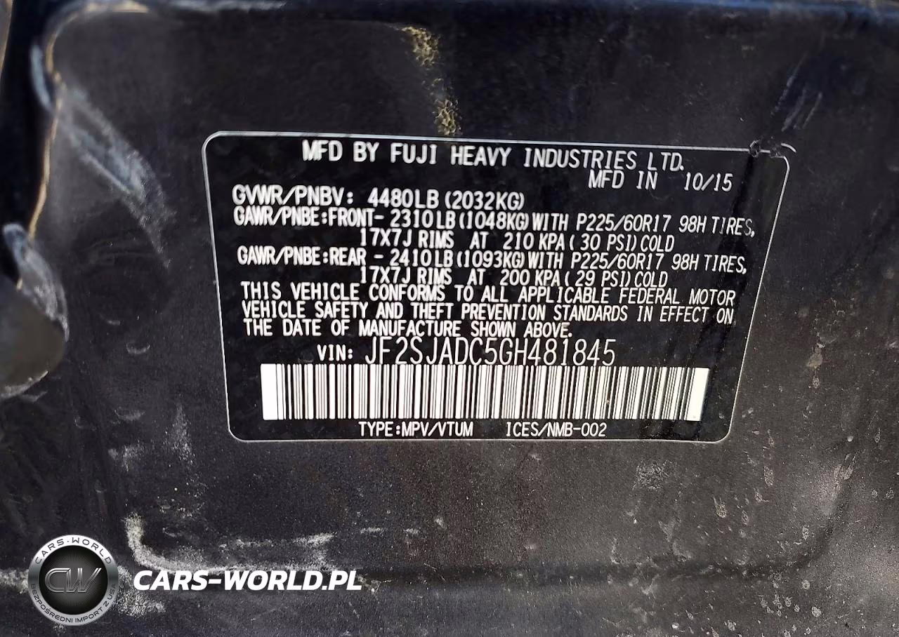 2016 Subaru Forester 2.5I Premium VIN:JF2SJADC5GH481845 - 13