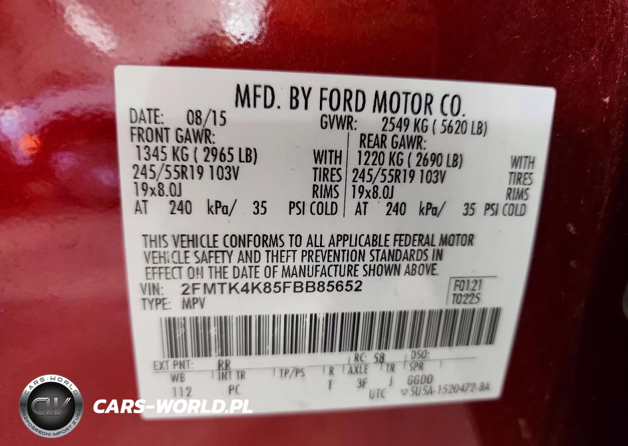 2015 Ford Edge Titanium VIN:2FMTK4K85FBB85652 - 13
