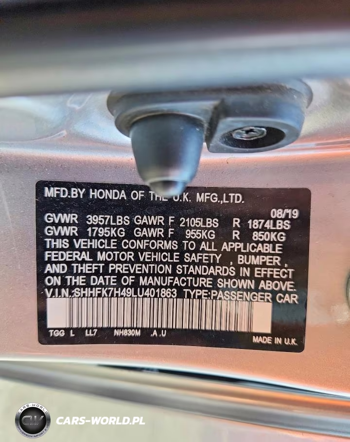 2020 Honda Civic Sport VIN:SHHFK7H49LU401863 - 12
