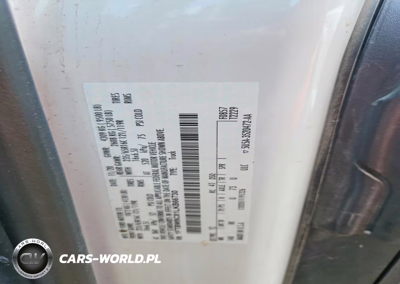 2020 Ford Transit T-350 VIN:1FTBW9C81LKB66730 - 13