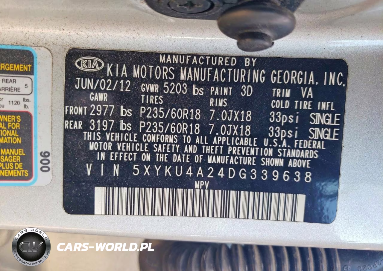 2013 Kia Sorento Ex VIN:5XYKU4A24DG339638 - 13
