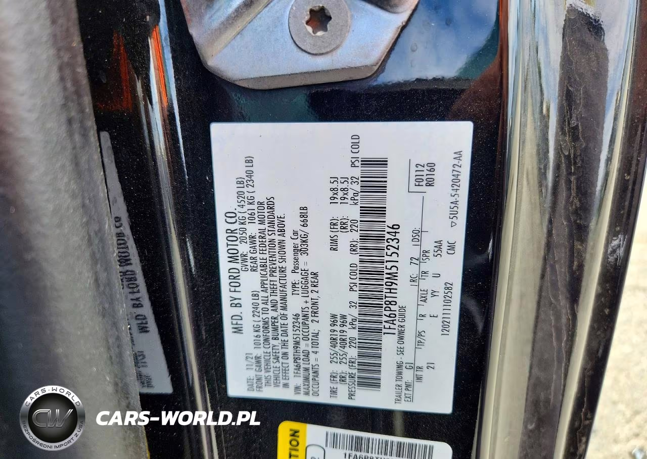 2021 Ford Mustang VIN:1FA6P8TH9M5152346 - 12