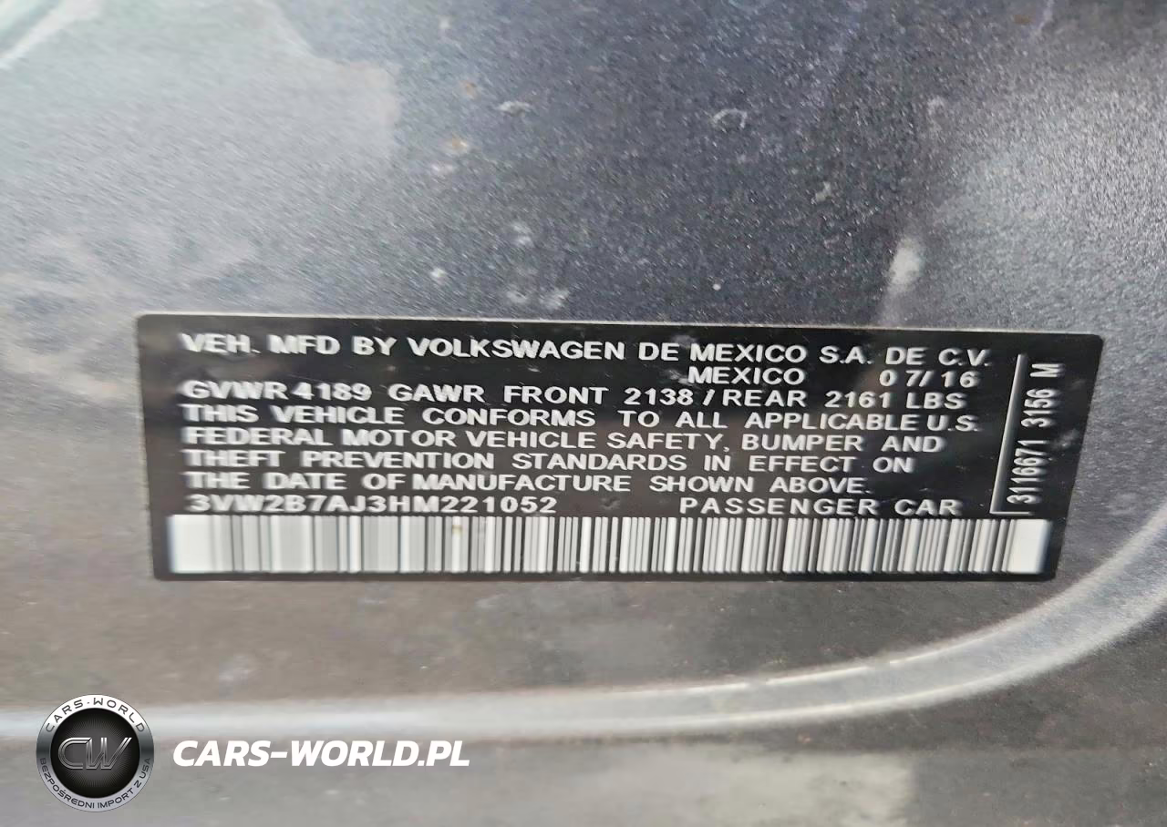 2017 Volkswagen Jetta S VIN:3VW2B7AJ3HM221052 - 13