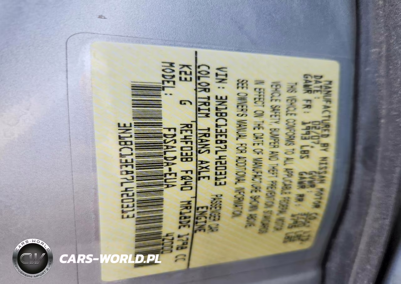 2007 Nissan Versa 1.8 S VIN:3N1BC13E87L420313 - 13