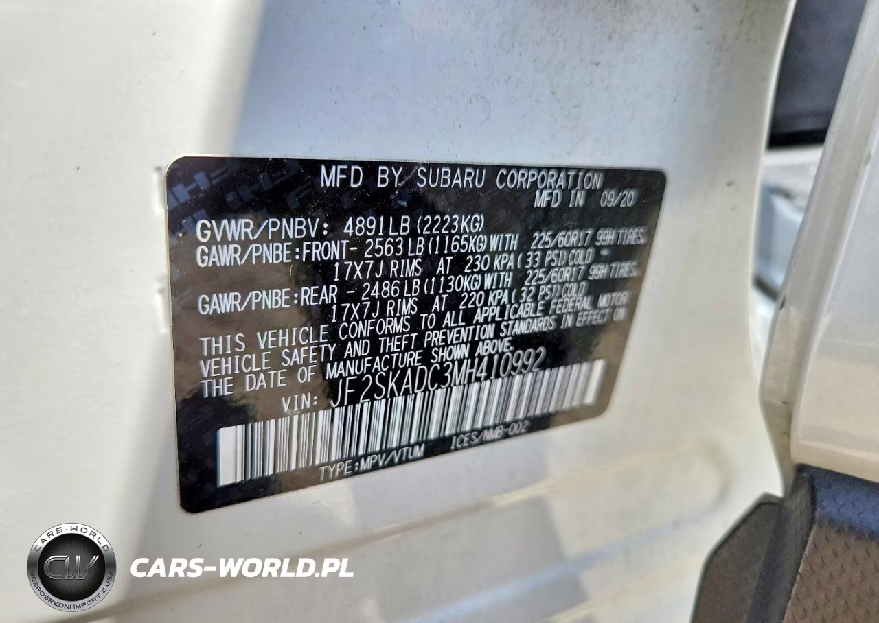 2021 Subaru Forester VIN:JF2SKADC3MH410992 - 13