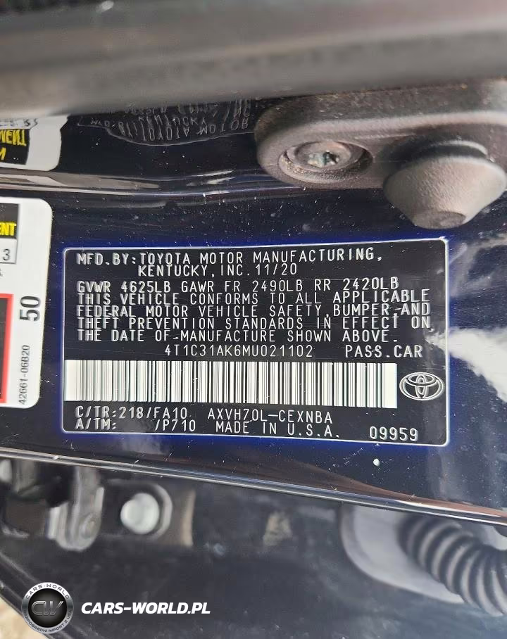 2021 Toyota Camry Le VIN:4T1C31AK6MU021102 - 12
