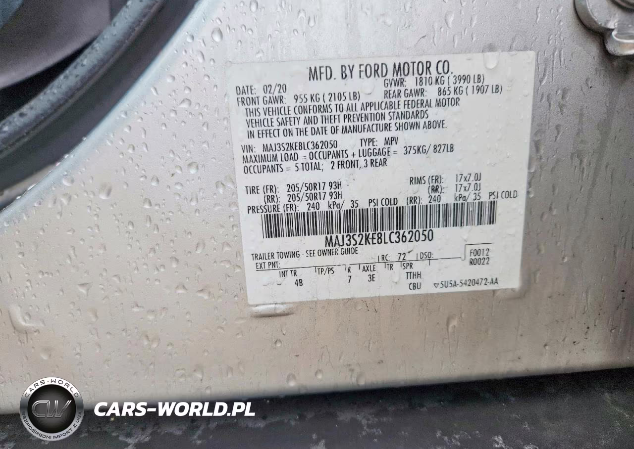 2020 Ford Ecosport Titanium VIN:MAJ3S2KE8LC362050 - 12