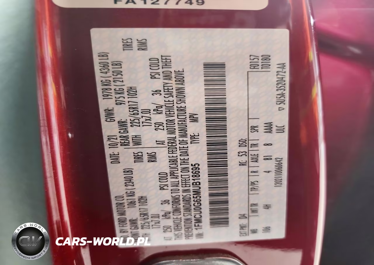 2021 Ford Escape Se VIN:1FMCU0G65MUB18695 - 13