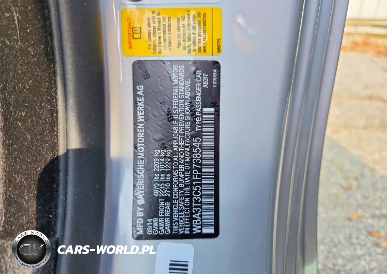 2015 BMW 435 I VIN:WBA3T3C51FP738545 - 12