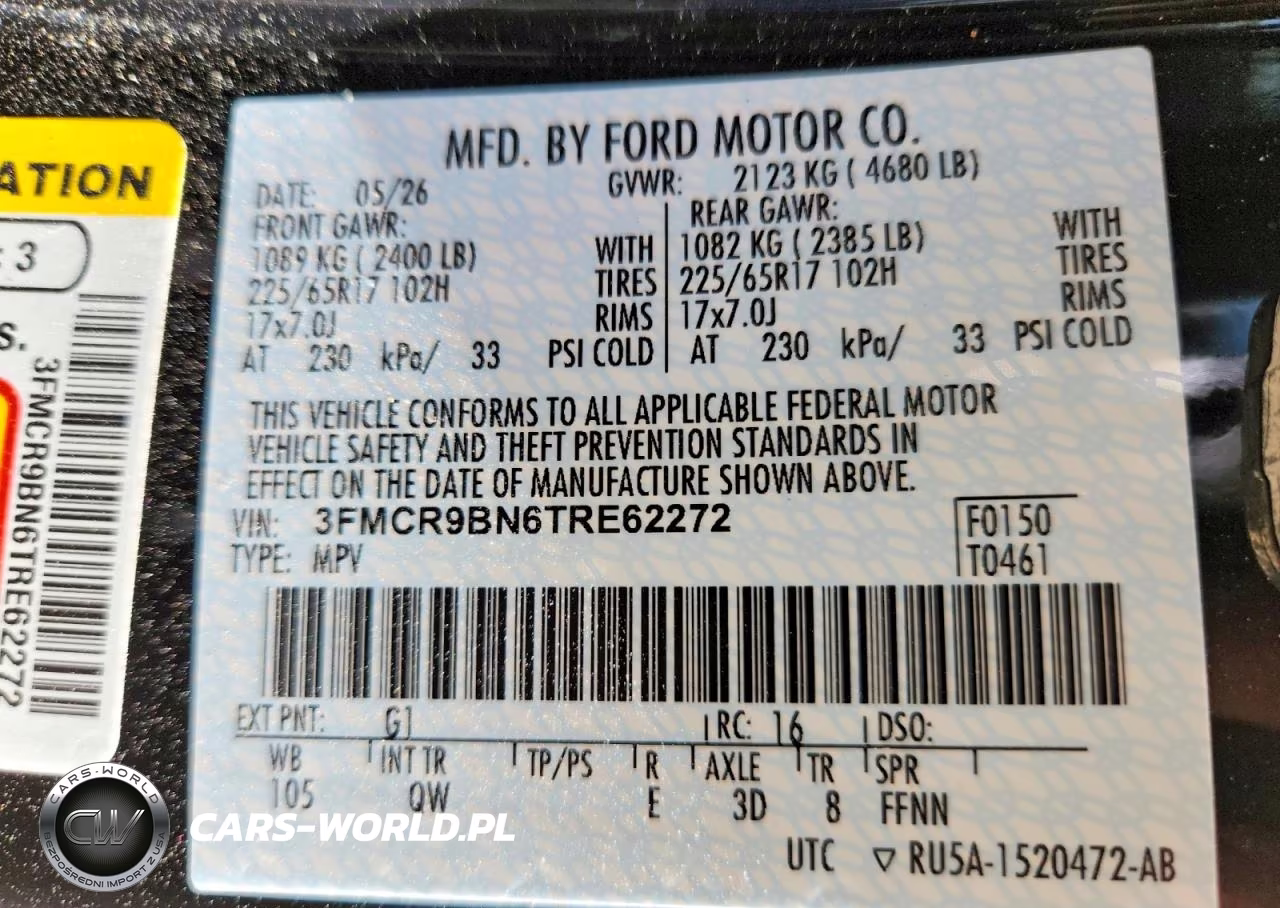 2026 Ford Bronco Sport Big Bend VIN:3FMCR9BN6TRE62272 - 14