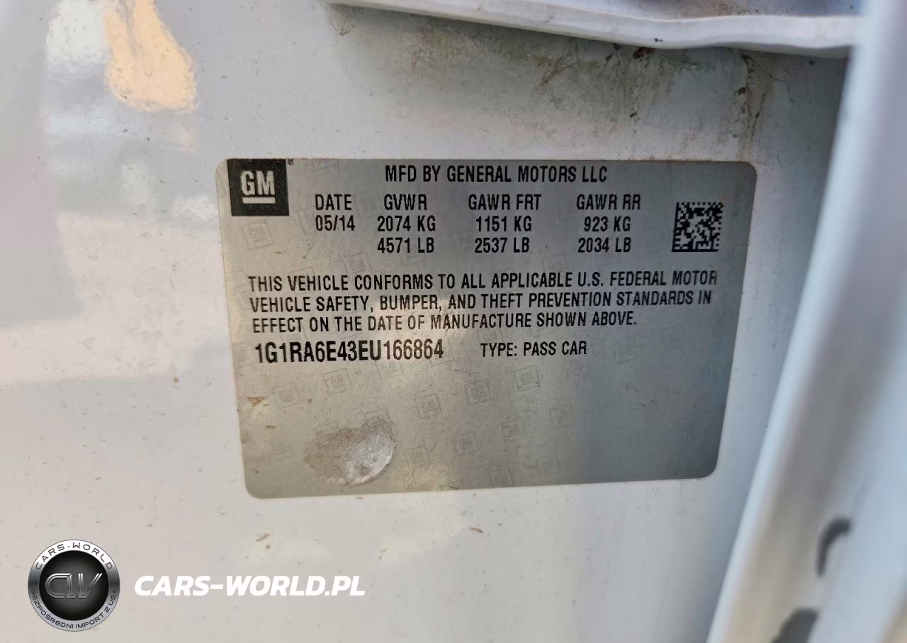 2014 Chevrolet Volt VIN:1G1RA6E43EU166864 - 12