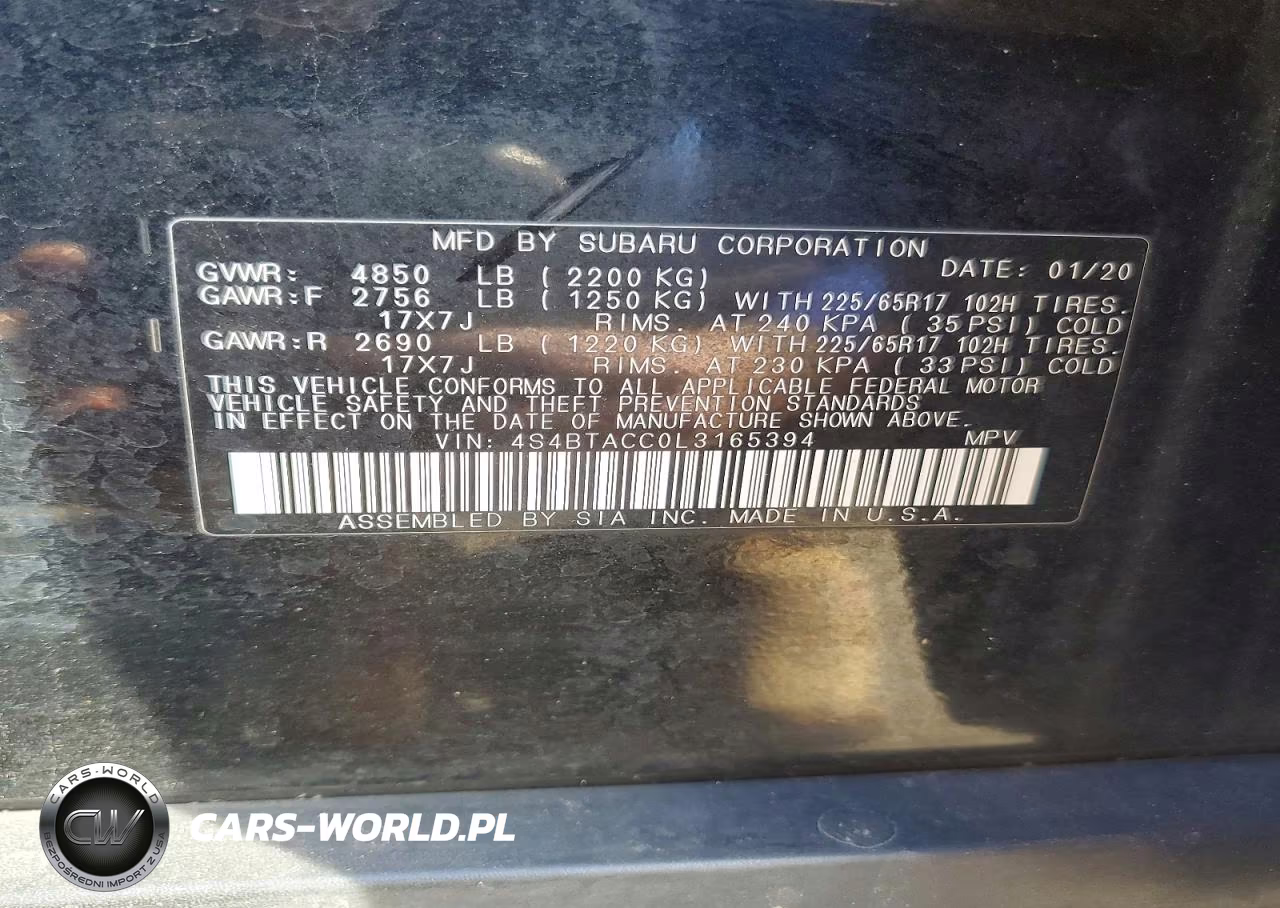 2020 Subaru Outback Premium VIN:4S4BTACC0L3165394 - 13