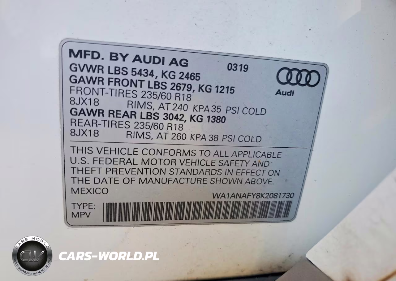 2019 Audi Q5 Premium VIN:WA1ANAFY8K2081730 - 12