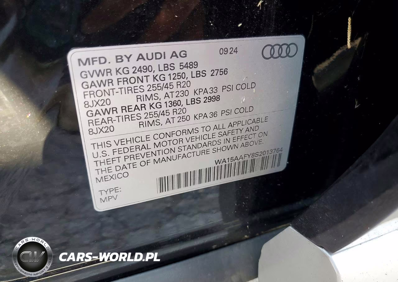 2025 Audi Q5 Sportback Prm Pls 45 VIN:WA15AAFY8S2013764 - 13