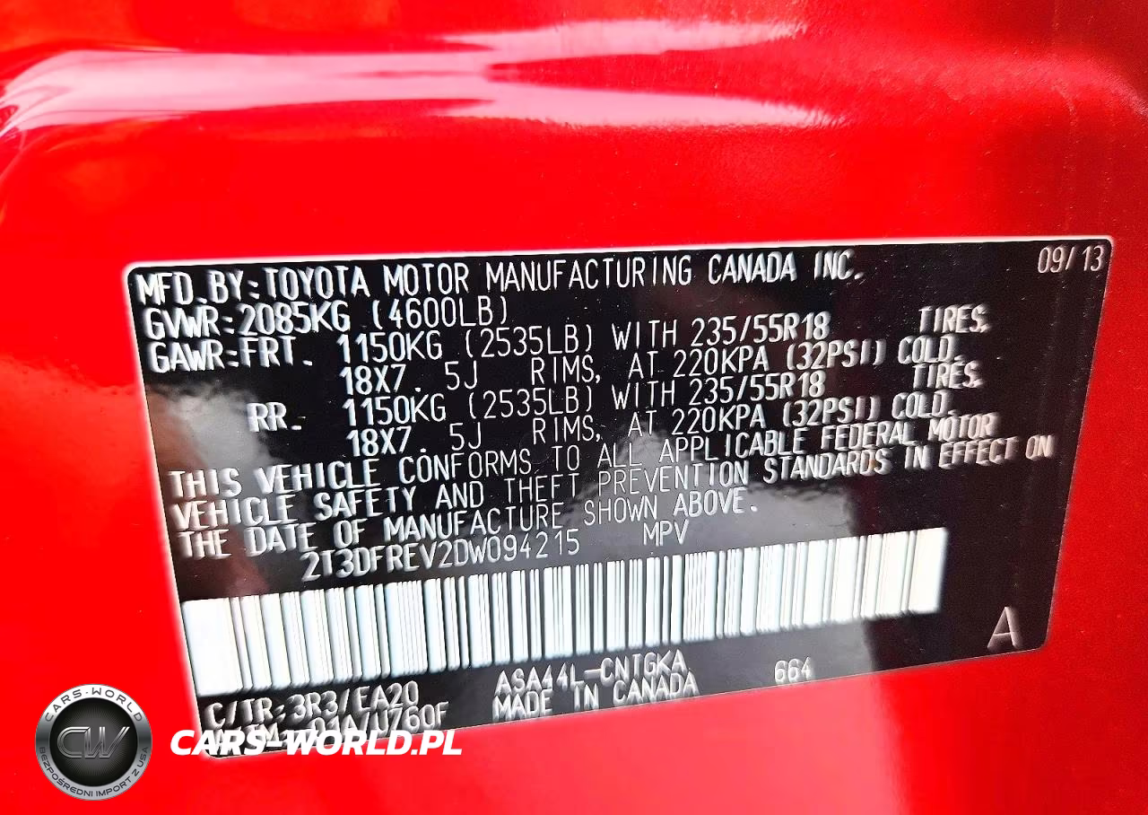 2013 Toyota Rav4 Limited VIN:2T3DFREV2DW094215 - 12