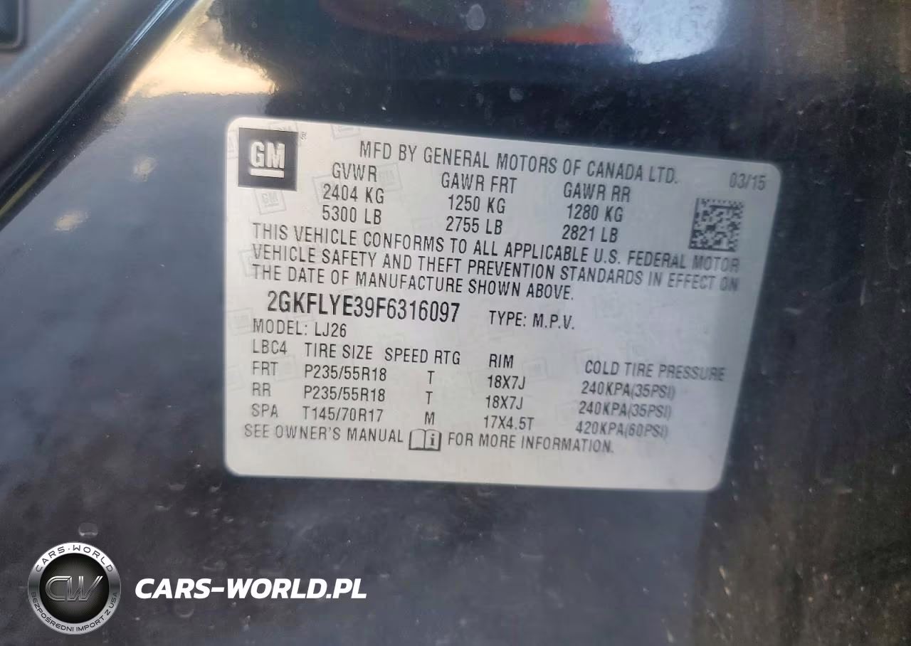 2015 GMC Terrain Slt VIN:2GKFLYE39F6316097 - 14