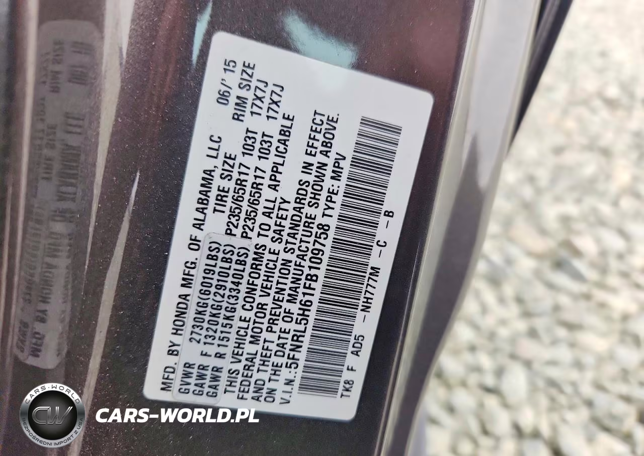 2015 Honda Odyssey Exl VIN:5FNRL5H61FB109758 - 14