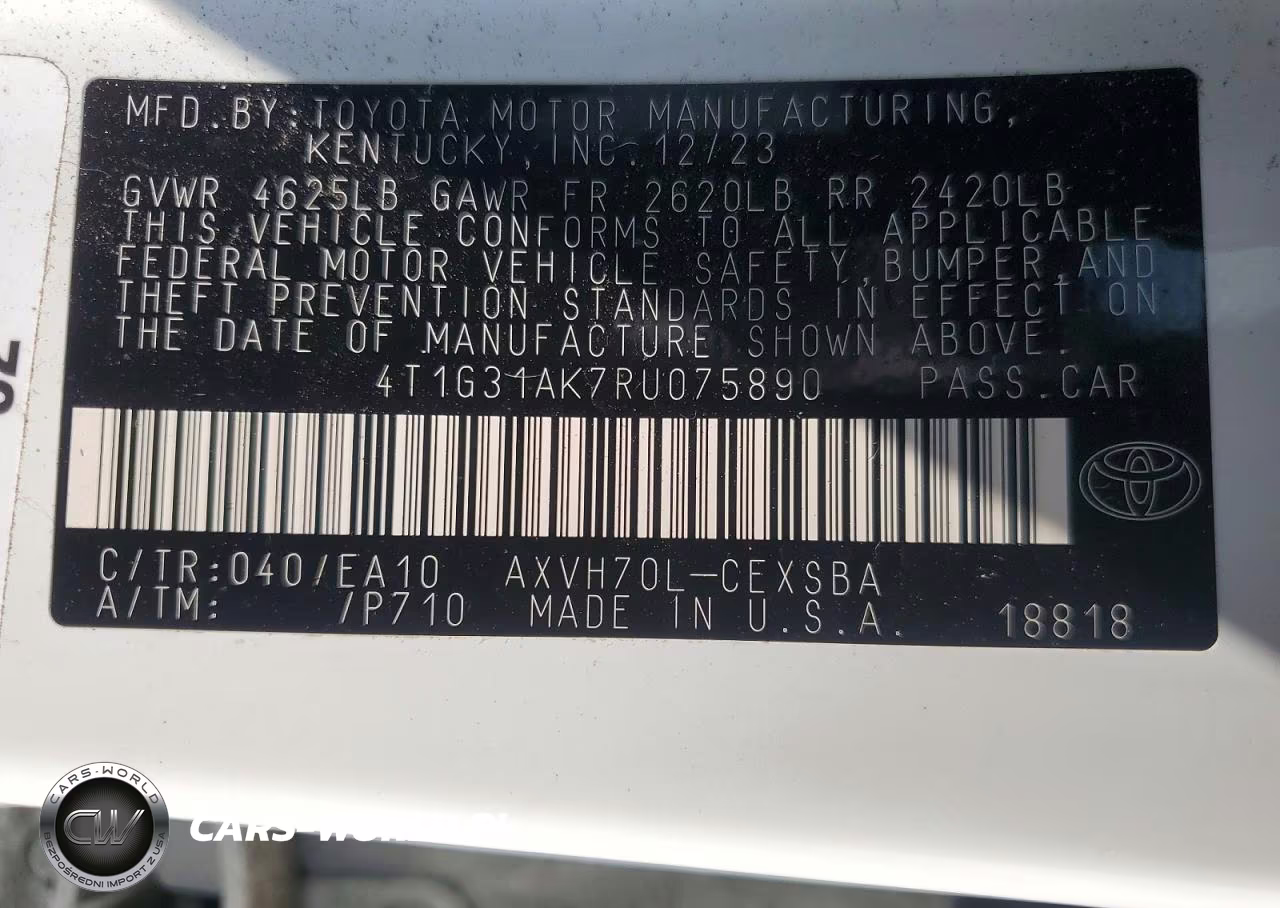 2024 Toyota Camry Hybrid Se VIN:4T1G31AK7RU075890 - 12