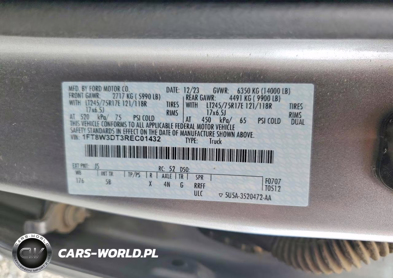 2024 Ford F350 Super Duty VIN:1FT8W3DT3REC01432 - 12