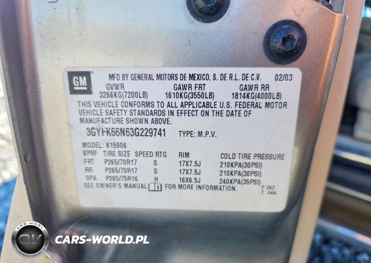 2003 Cadillac Escalade Esv VIN:3GYFK66N63G229741 - 13