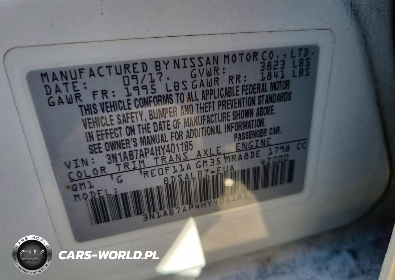 2017 Nissan Sentra S VIN:3N1AB7AP4HY401185 - 12