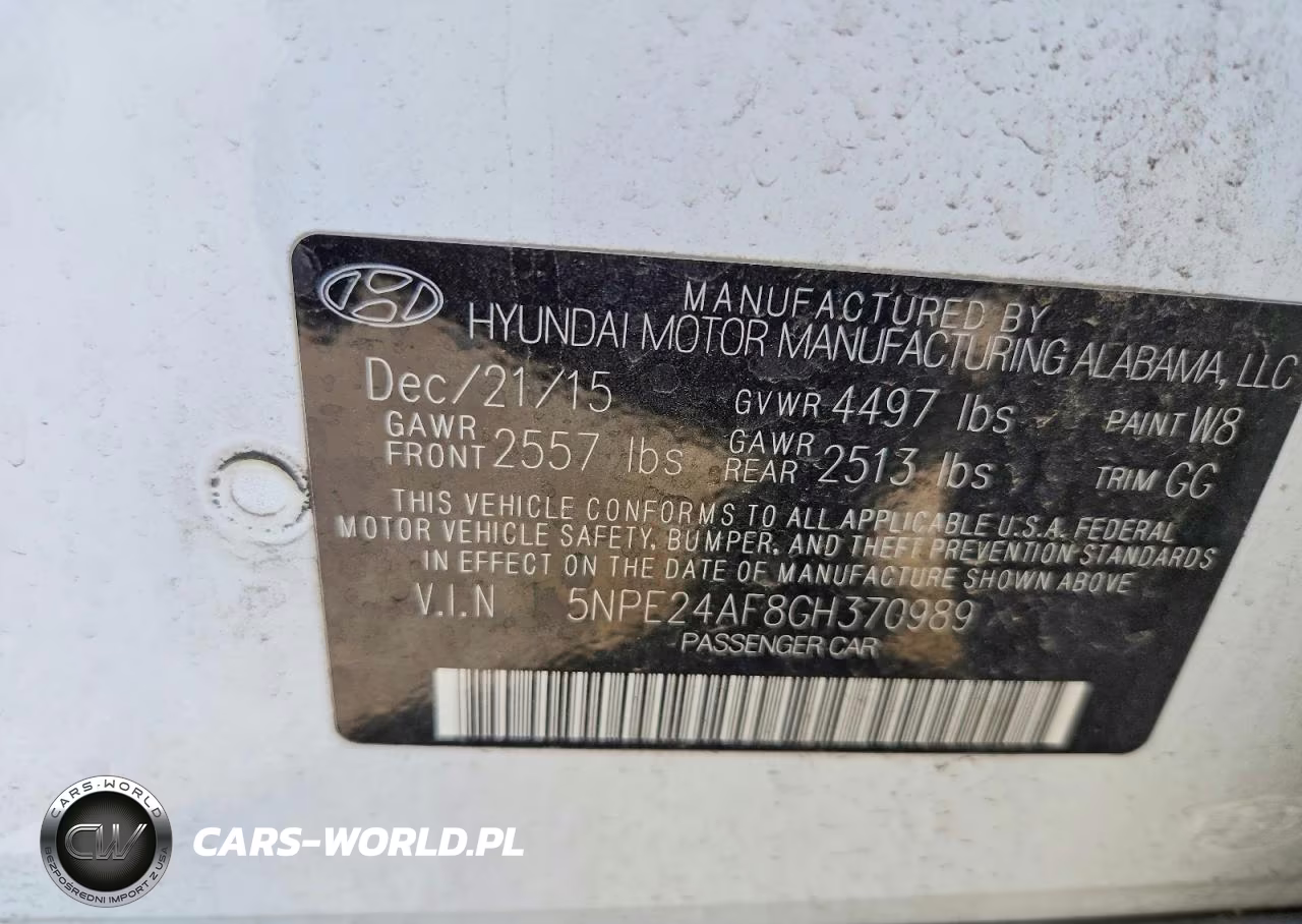 2016 Hyundai Sonata Se VIN:5NPE24AF8GH370989 - 12