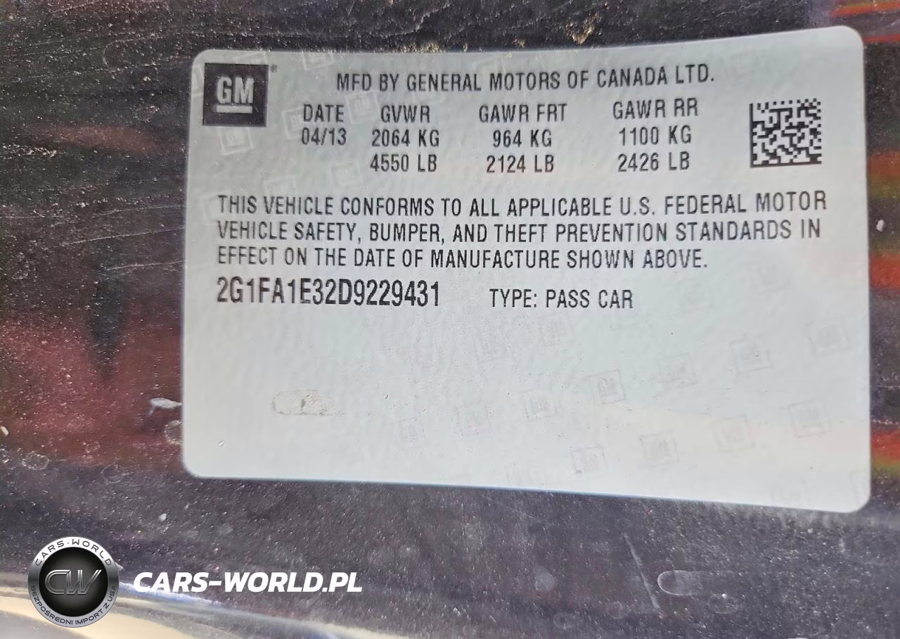 2013 Chevrolet Camaro Ls VIN:2G1FA1E32D9229431 - 12