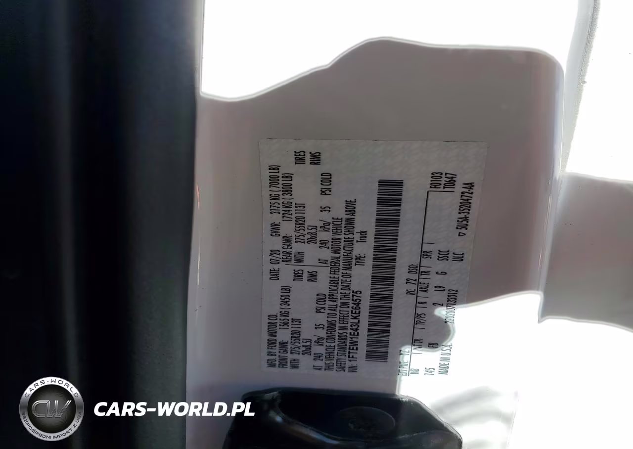 2020 Ford F150 Supercrew VIN:1FTEW1E43LKE64575 - 12
