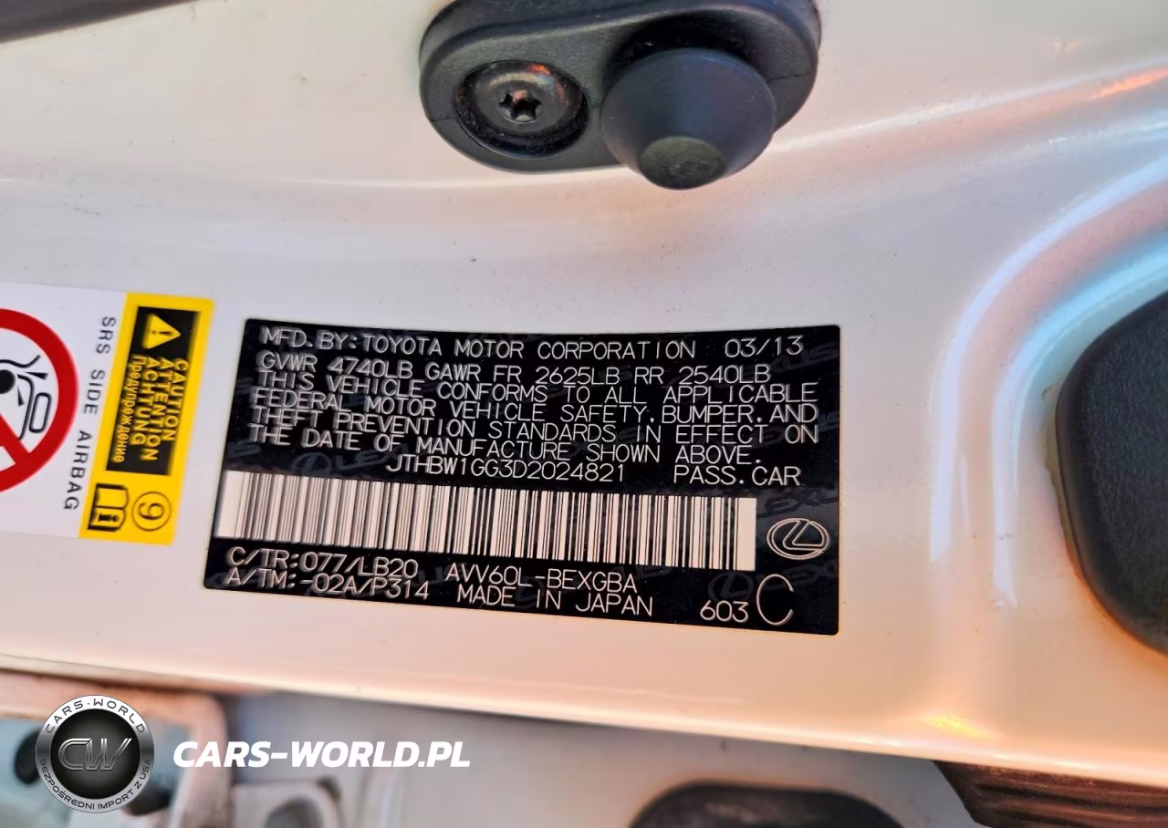 2013 Lexus Es 300H VIN:JTHBW1GG3D2024821 - 12