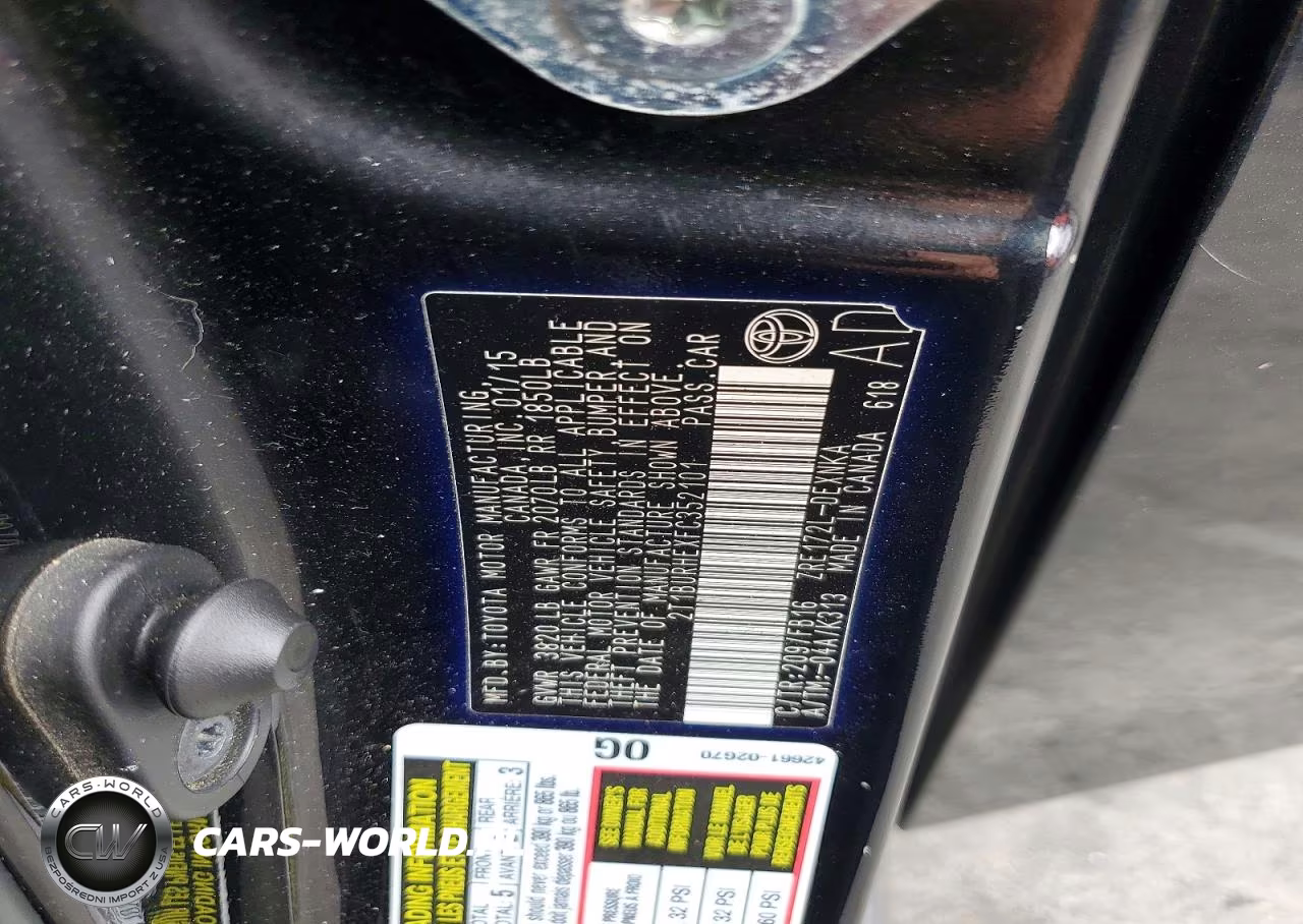 2015 Toyota Corolla Le Plus VIN:2T1BURHEXFC352101 - 12