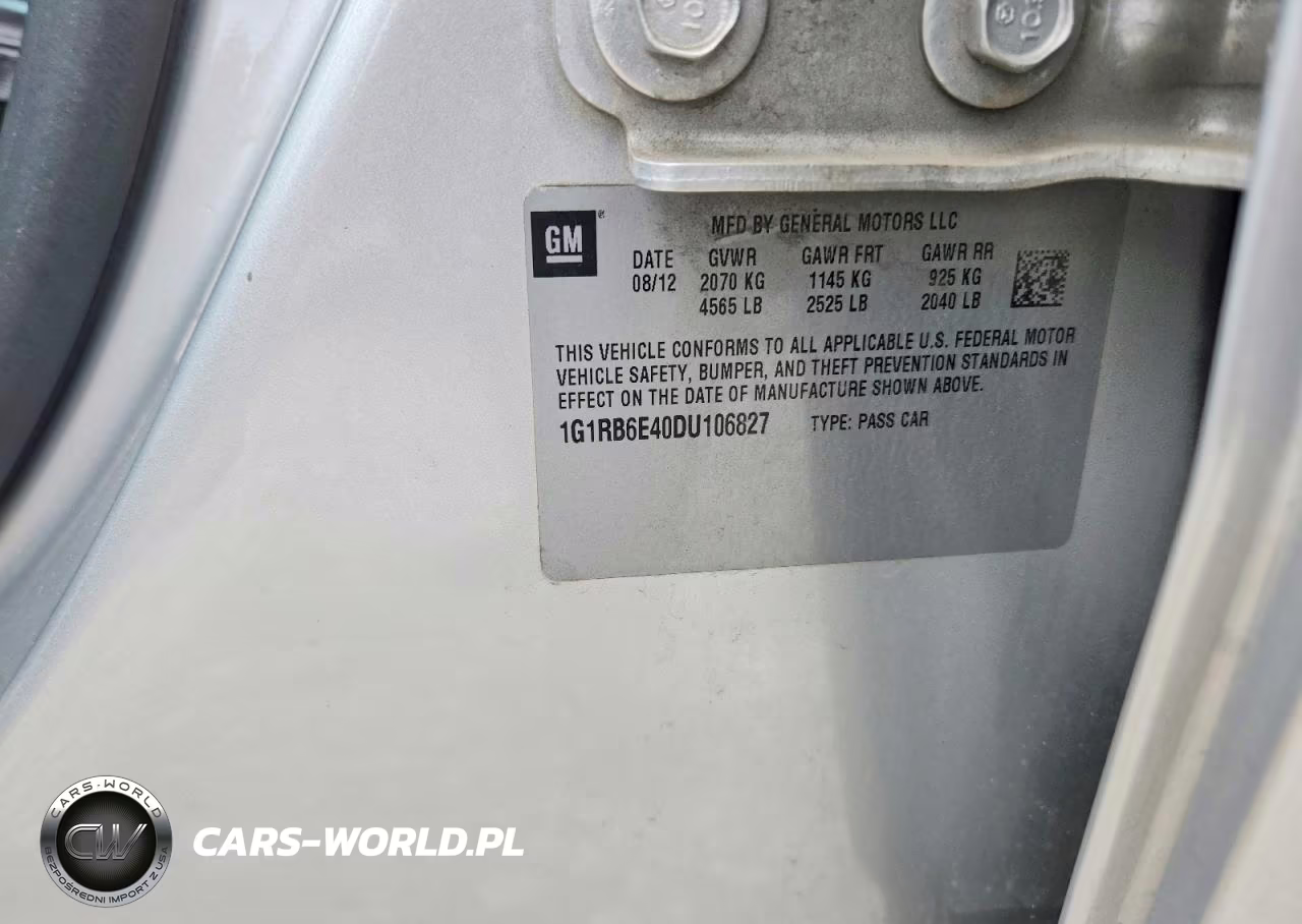 2013 Chevrolet Volt VIN:1G1RB6E40DU106827 - 12