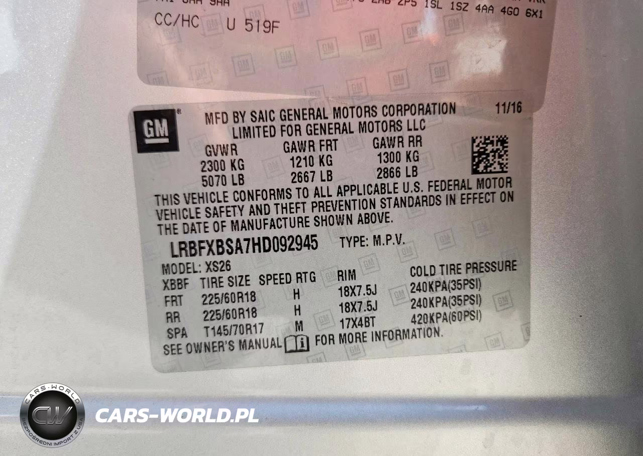 2017 Buick Envision Essence VIN:LRBFXBSA7HD092945 - 13