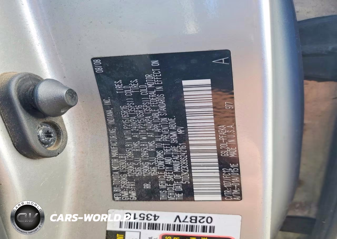 2009 Toyota Sienna Ce VIN:5TDZK23C89S242161 - 12