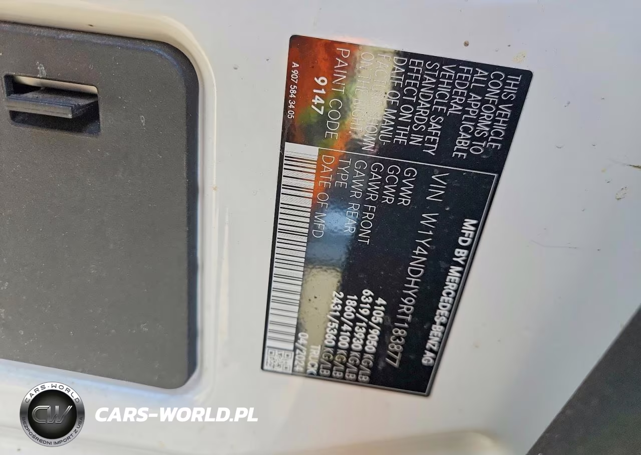 2024 Mercedes-Benz Sprinter 2500 Delivery Van VIN:W1Y4NDHY9RT183877 - 13