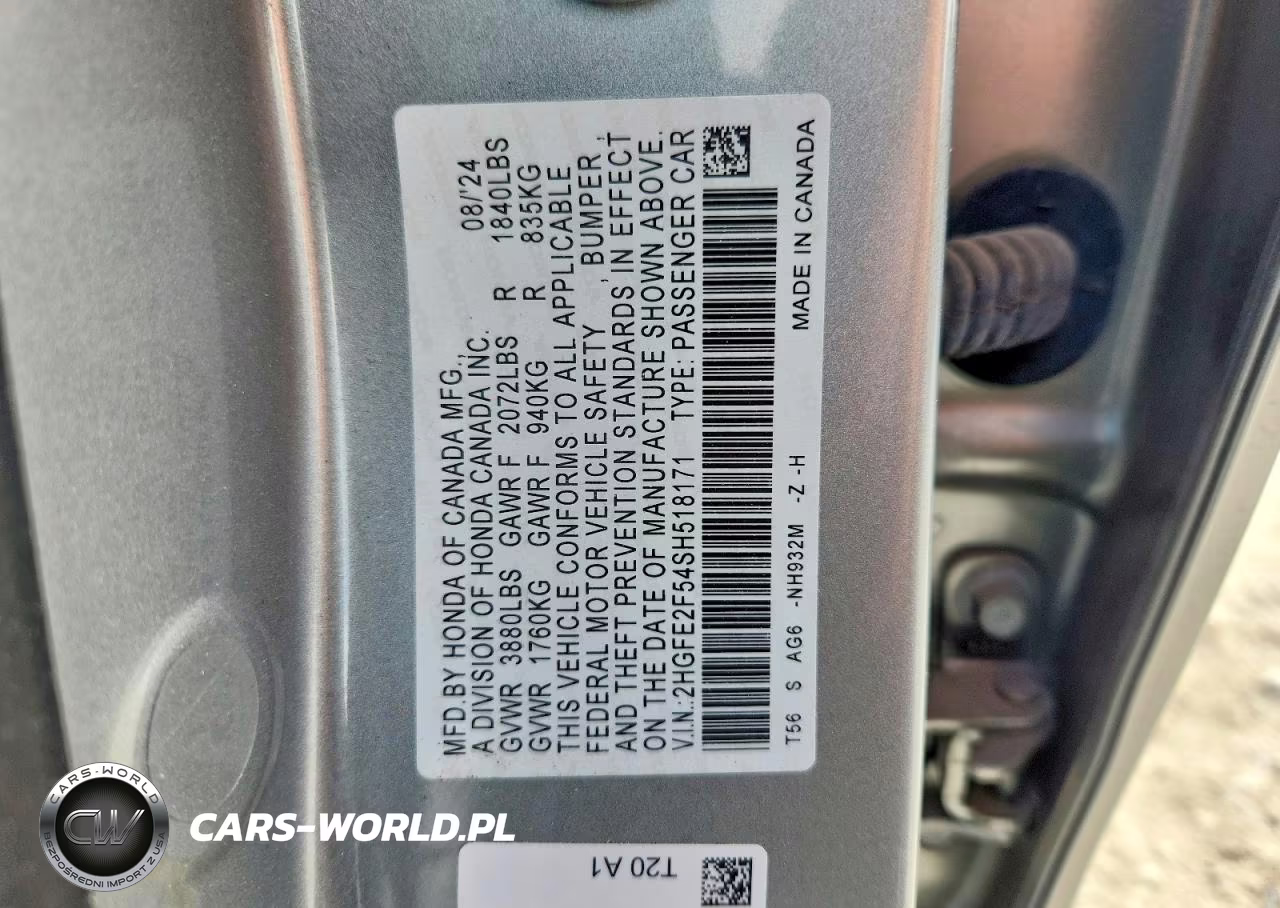 2025 Honda Civic Sport VIN:2HGFE2F54SH518171 - 13