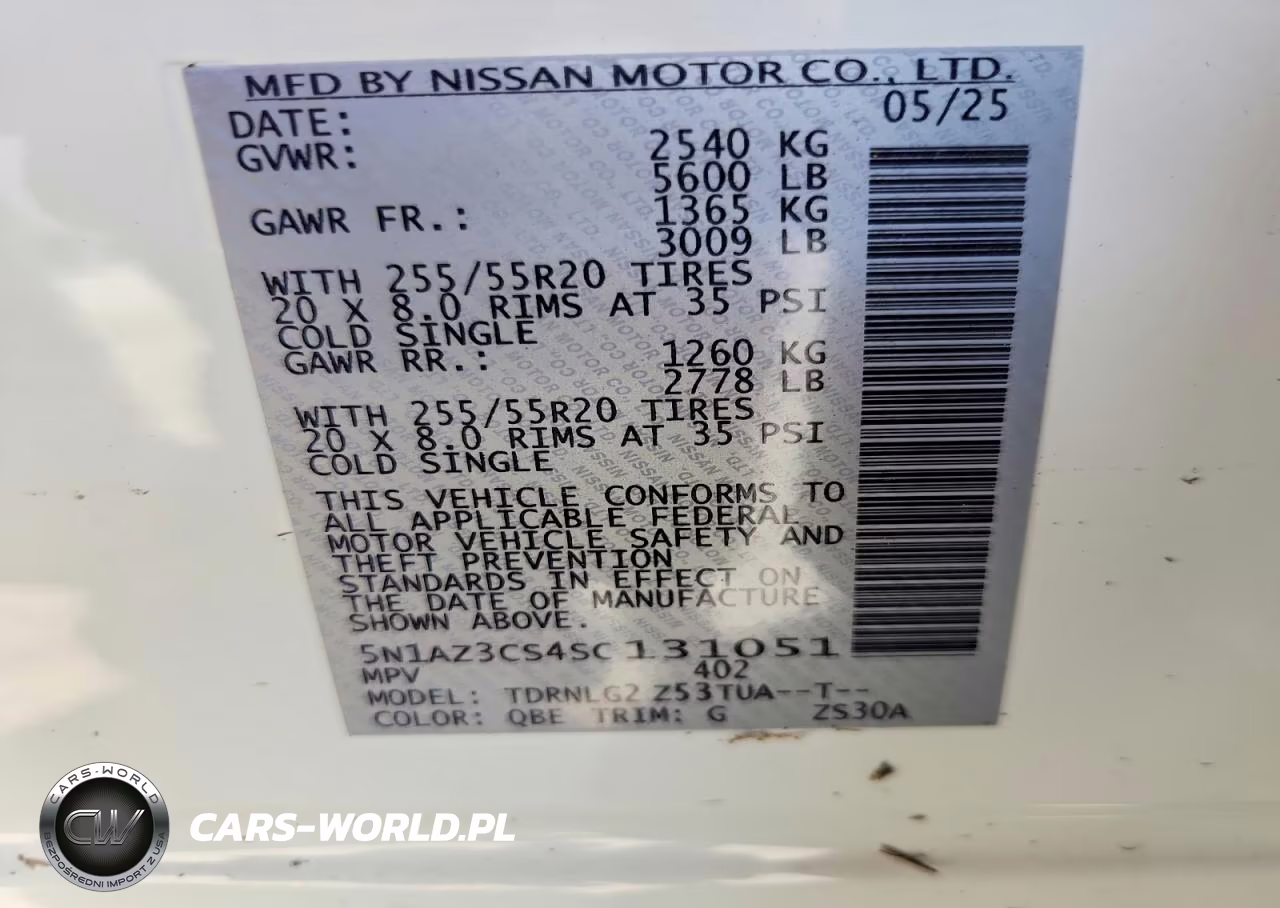 2025 Nissan Murano Sl VIN:5N1AZ3CS4SC131051 - 13