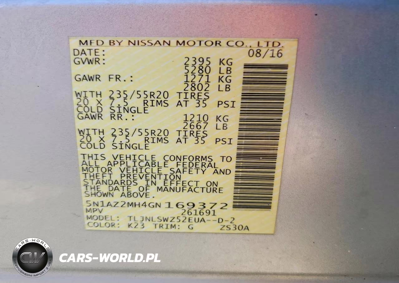 2016 Nissan Murano Platinum VIN:5N1AZ2MH4GN169372 - 13