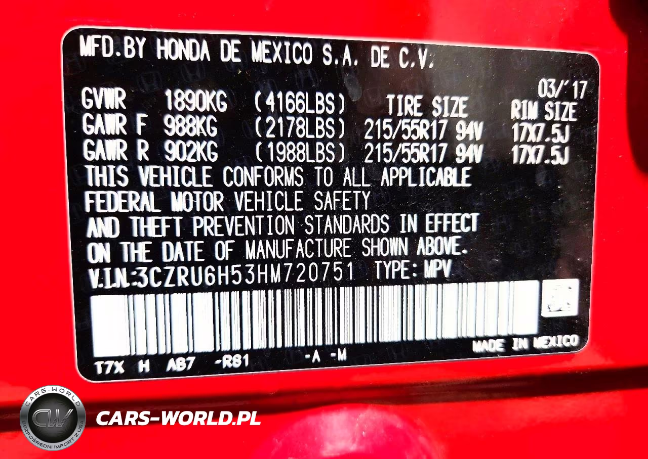 2017 Honda Hr-V Ex VIN:3CZRU6H53HM720751 - 13