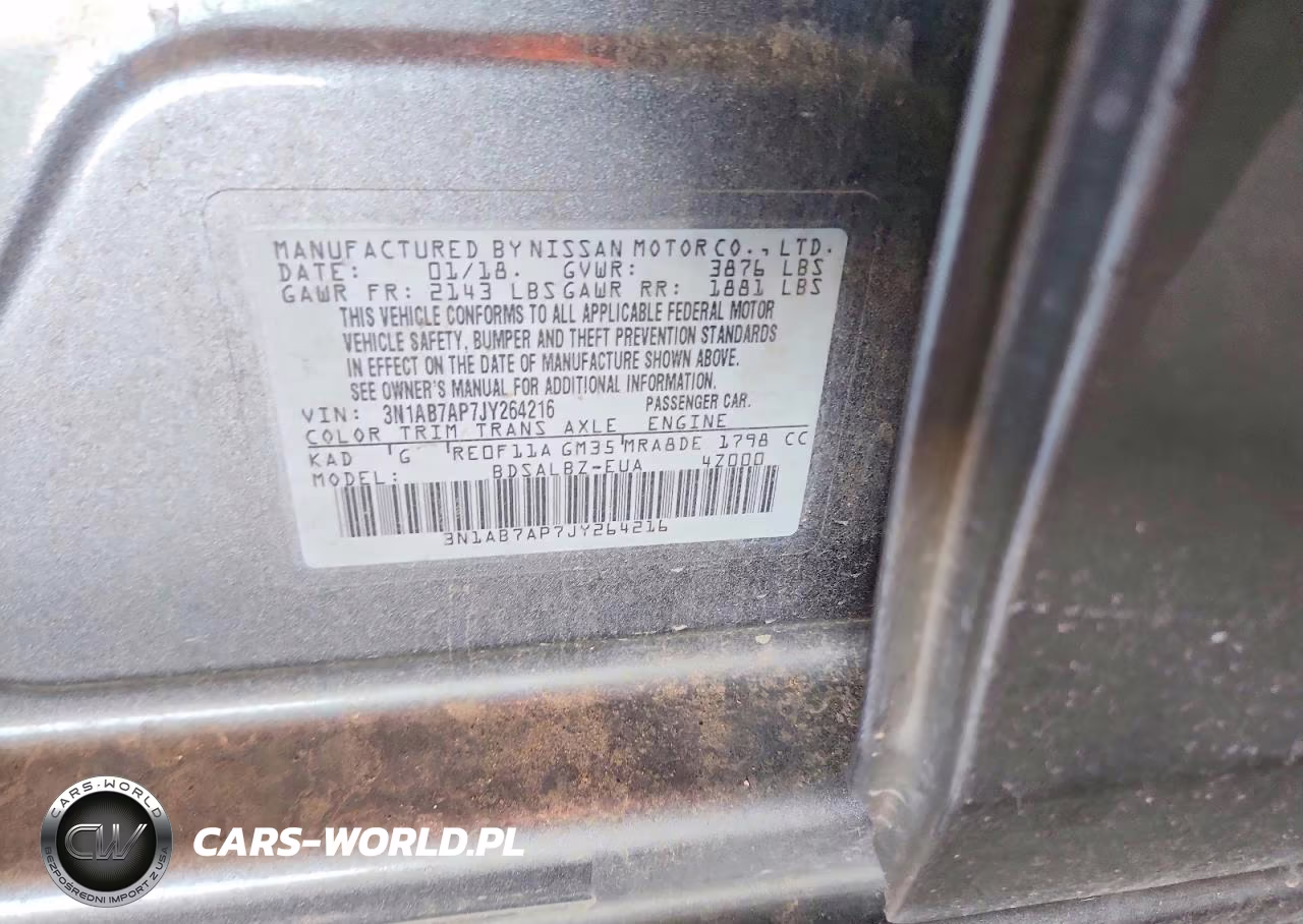 2018 Nissan Sentra S VIN:3N1AB7AP7JY264216 - 12