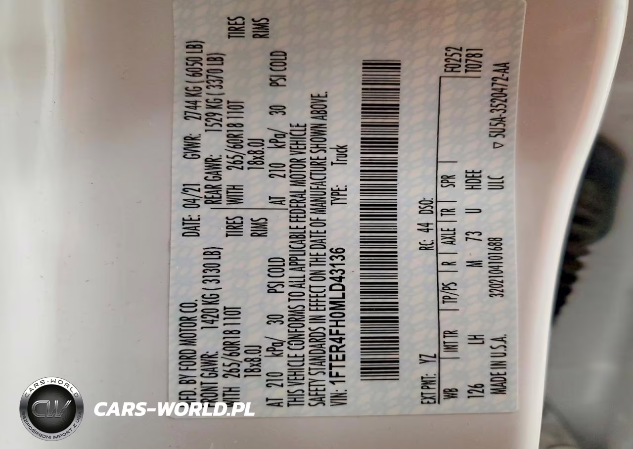 2021 Ford Ranger Xl VIN:1FTER4FH0MLD43136 - 12
