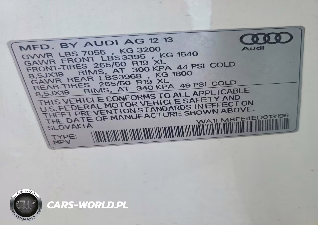2014 Audi Q7 Premium Plus VIN:WA1LMBFE4ED013196 - 14